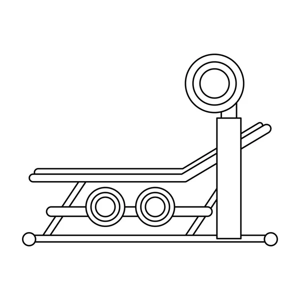Тренажерный зал утюг весов и растянуть черно-белый — стоковый вектор