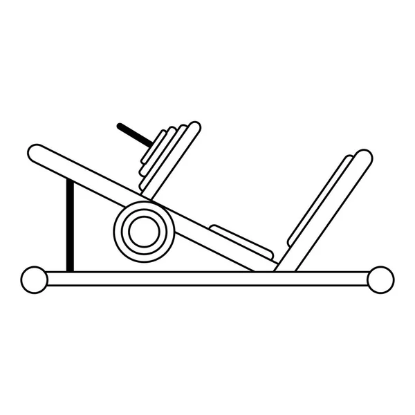 Poids de fer Gym et stretch noir et blanc — Image vectorielle
