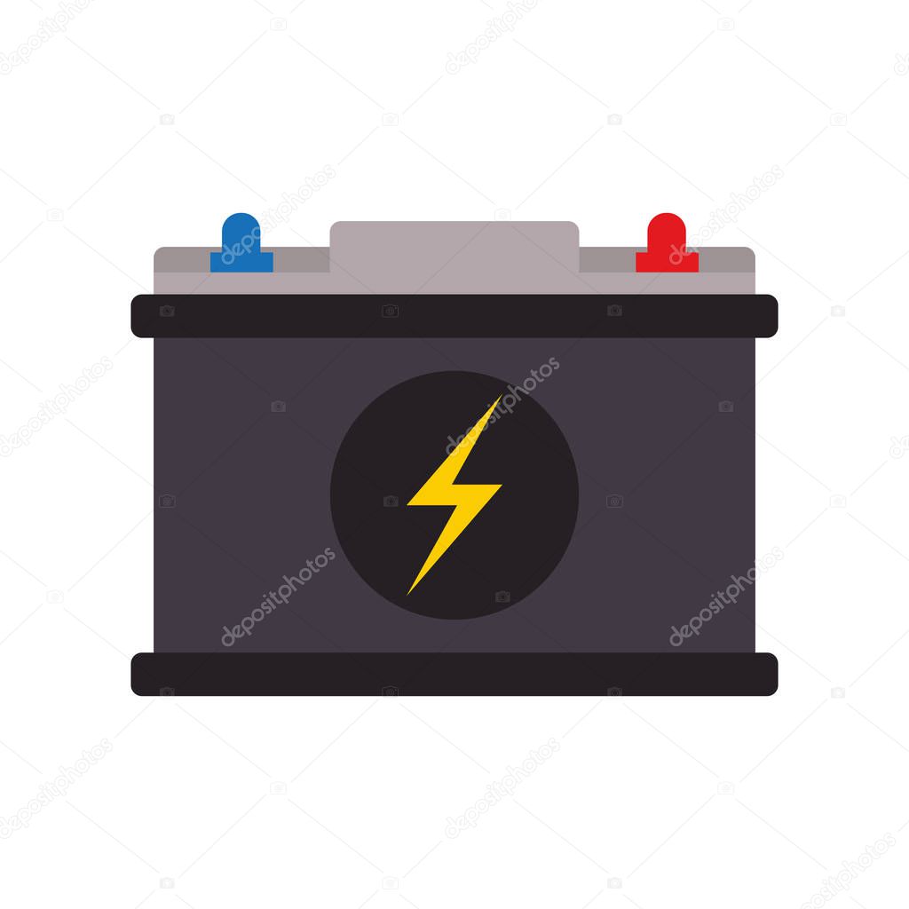 Car battery symbol isolated