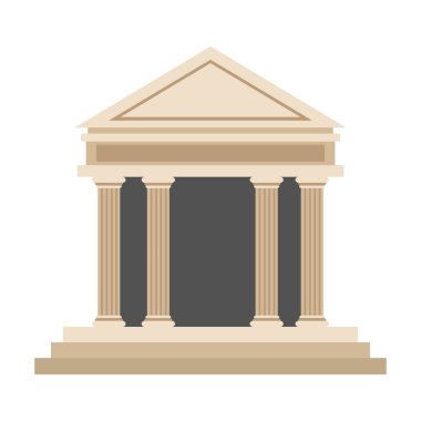 Çizgi film simge vektör çizim grafik tasarım bina banka