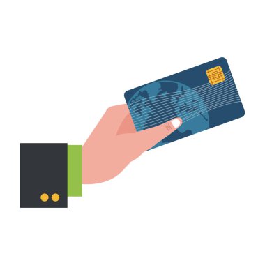 kredi kartı ile işadamı el