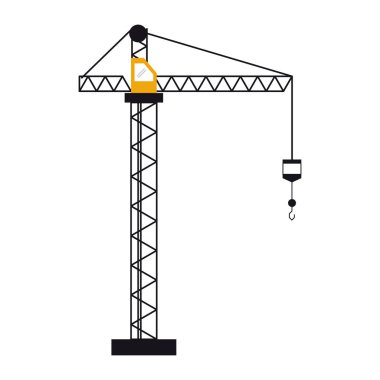 İnşaat Vinç kanca kule vektör çizim grafik tasarım ile