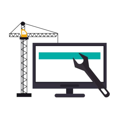 bilgisayar İnşaat Vinç ve anahtarı ile