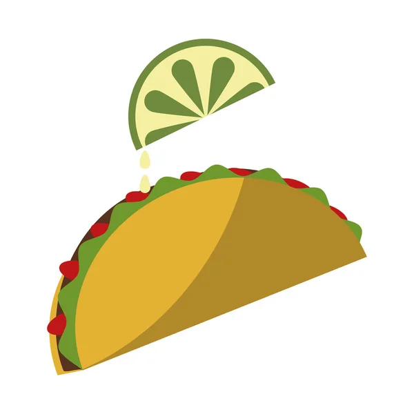Comida mexicana de tacos — Vector de stock