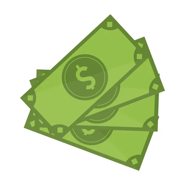 Pengar cash tecknade symbol — Stock vektor