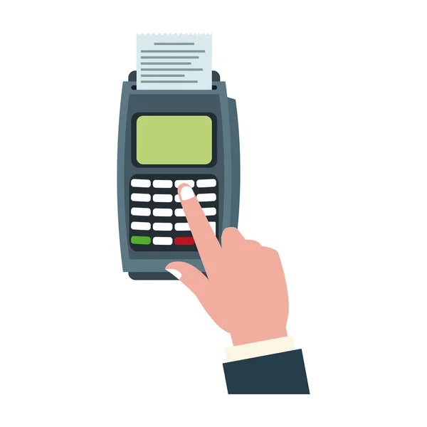 Elektronisk betalning med kreditkort reader — Stock vektor