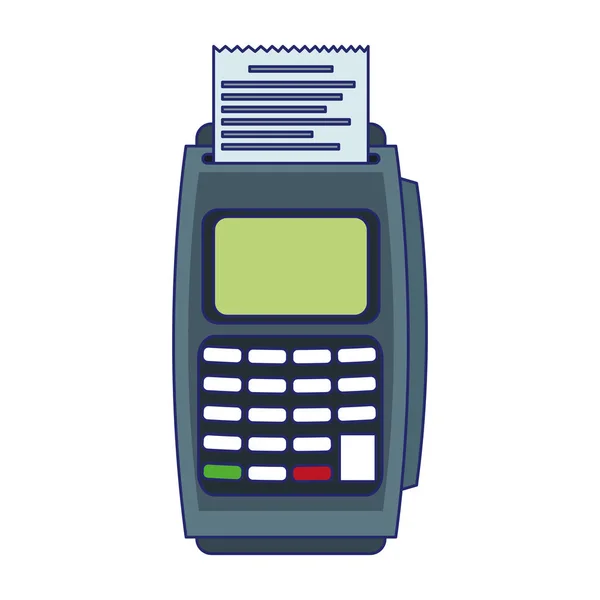 Πιστωτική κάρτα αναγνώστης ηλεκτρονικών πληρωμών μπλε γραμμές — Διανυσματικό Αρχείο