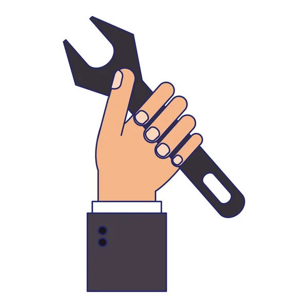 Рука с гаечным ключом — стоковый вектор