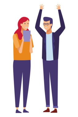 Casual kıyafet çift kutlama