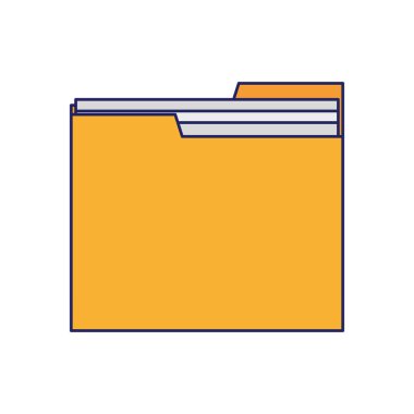İzole klasör belge simgesi