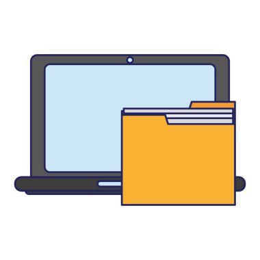 klasör simgesi olan dizüstü bilgisayar