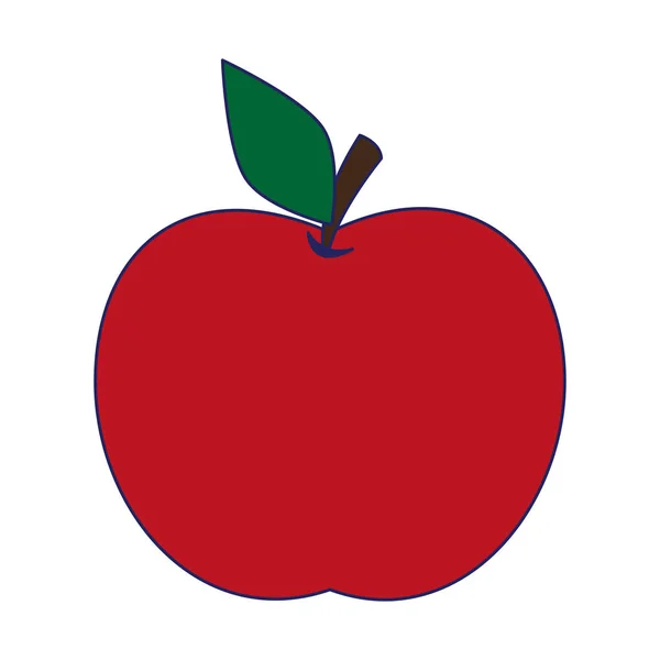 Apfelfrucht-Karikatur isoliert — Stockvektor