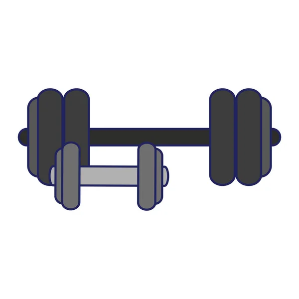 Gym barbell and dumbbells — Stock Vector