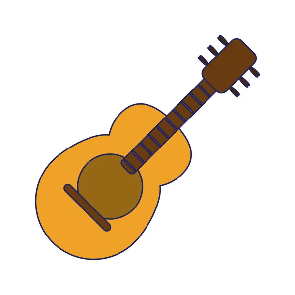 Strumento musicale per chitarra acustica — Vettoriale Stock