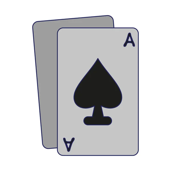 Casino leisure card ace symbol — Stock Vector