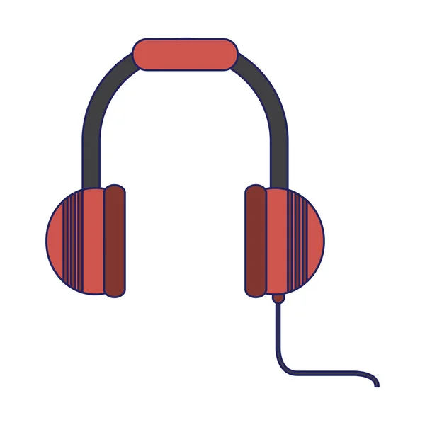 Пристрій музичних навушників ізольовано — стоковий вектор