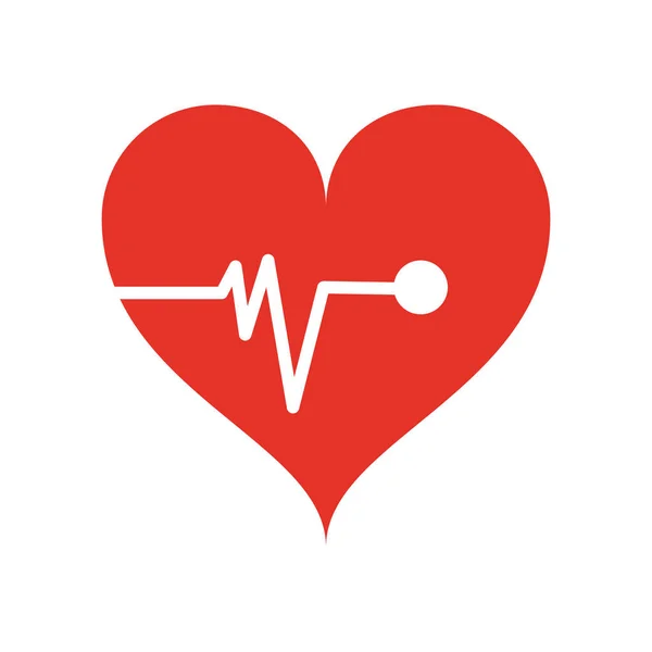Symbol kardiologie bušení srdce — Stockový vektor