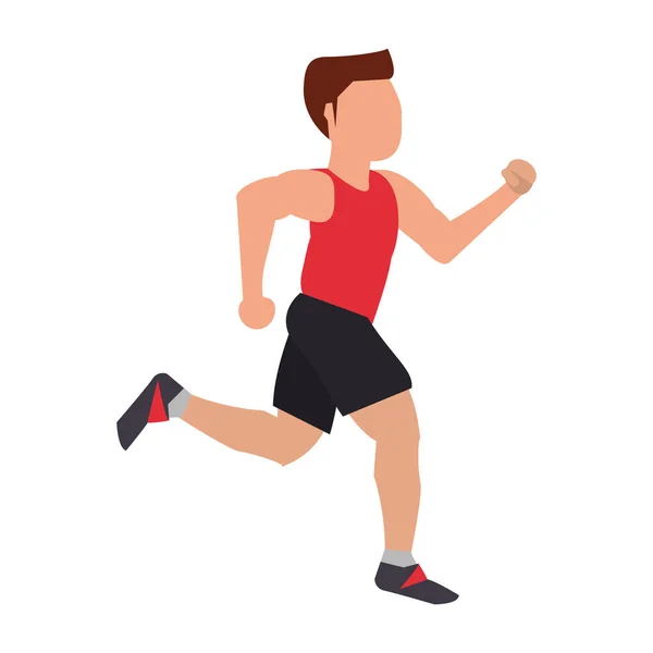 Hombre de fitness corriendo — Vector de stock