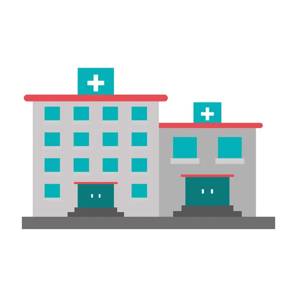 Símbolo de edificios hospitalarios — Vector de stock