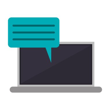 dizüstü bilgisayar ile sohbet kabarcık