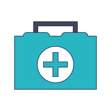 ilk AIDS tıbbi bavul mavi çizgiler