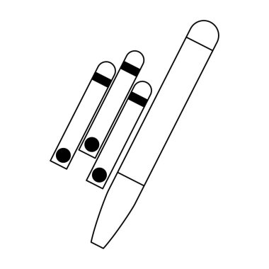 Şeker Ölçüm ve bant AIDS siyah ve beyaz