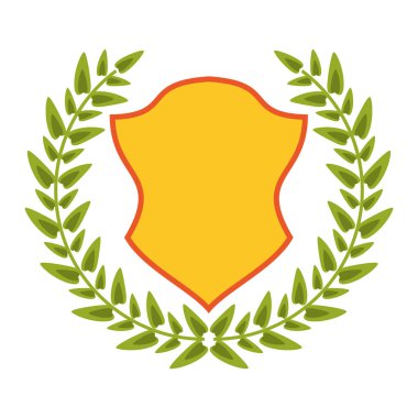 Rozet arma çelenk ile yaprakları