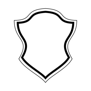 Rozet amblemi sembolü çizgi film siyah ve beyaz