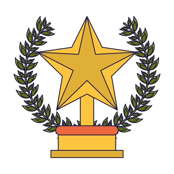 Stjärna trophy cup cartoon symbol — Stock vektor