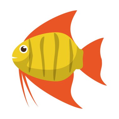 Balık deniz hayvan çizgi film