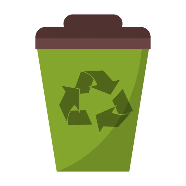 Recycle afval kan symbool — Stockvector