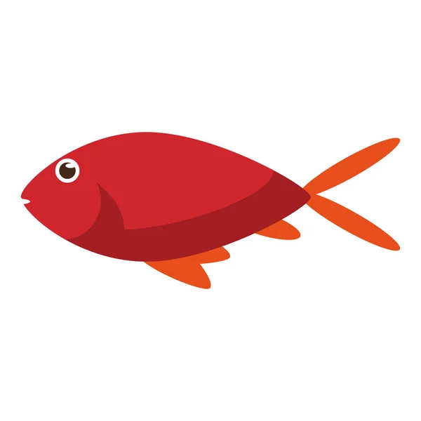 Poisson animal de mer dessin animé — Image vectorielle
