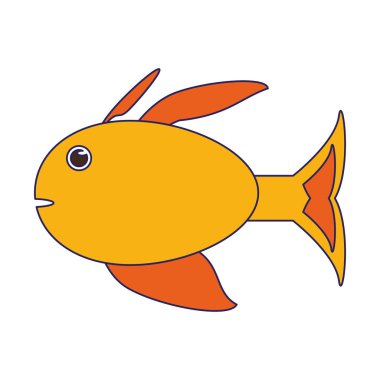 Balık deniz hayvan çizgi film