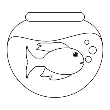 Siyah beyaz kristal kase balık