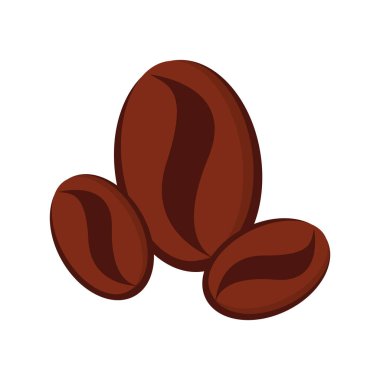 Kahve çekirdekleri karikatürler izole