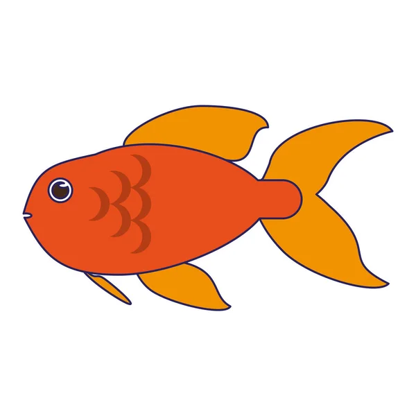 Ikan kartun hewan laut - Stok Vektor