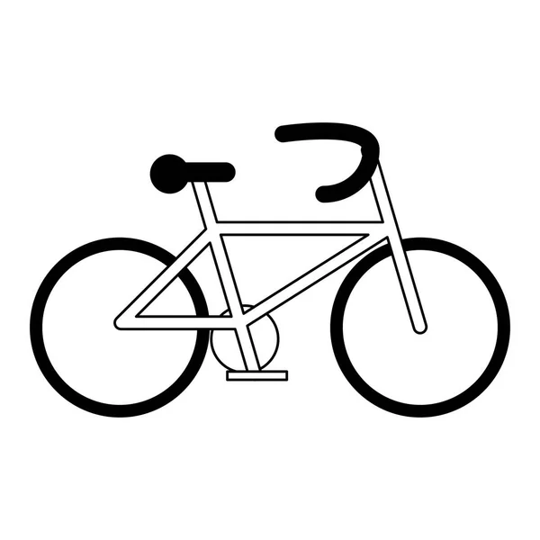 Bicicletta eco veicolo simbolo in bianco e nero — Vettoriale Stock
