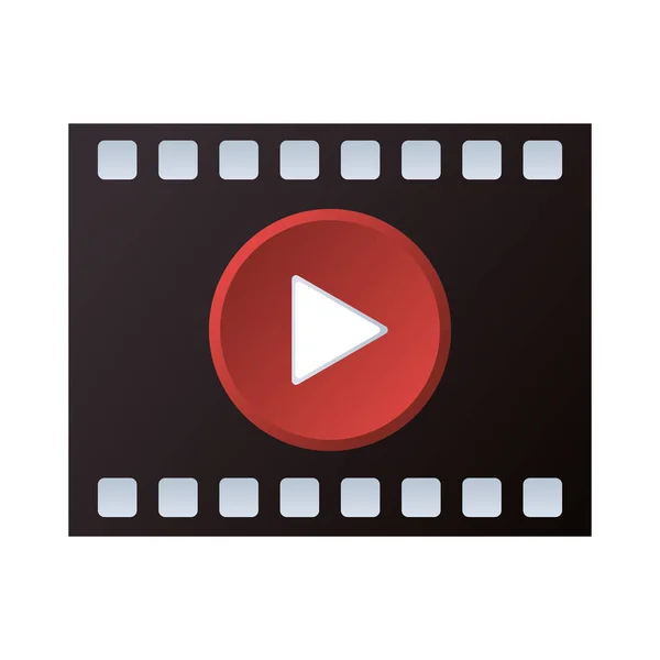 Videoplayer-Symbol-Taste — Stockvektor