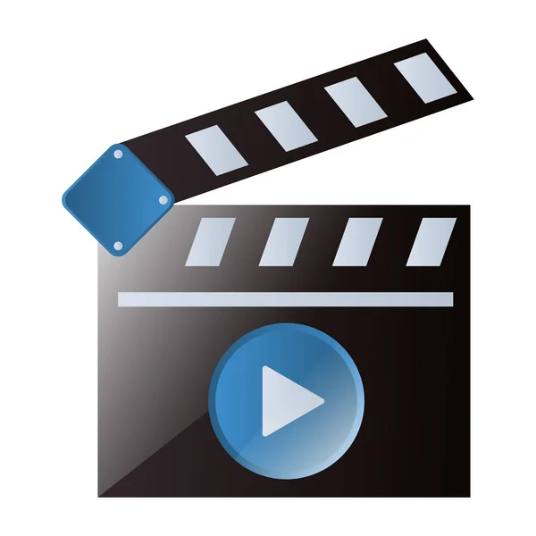 Kino-Klappbrett-Video-Symbol — Stockvektor