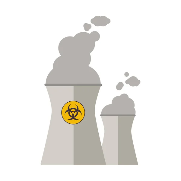 Impianto industriale nucleare — Vettoriale Stock
