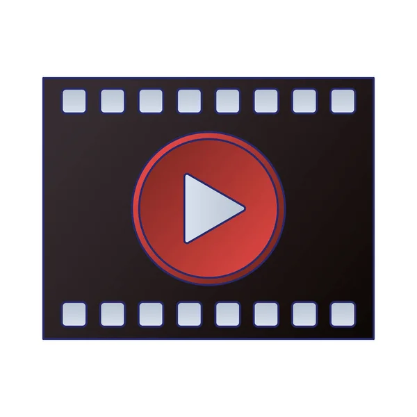 Botón de símbolo de reproductor de vídeo — Archivo Imágenes Vectoriales
