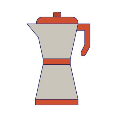 Kahve su ısıtıcısı sembolü çizgi film