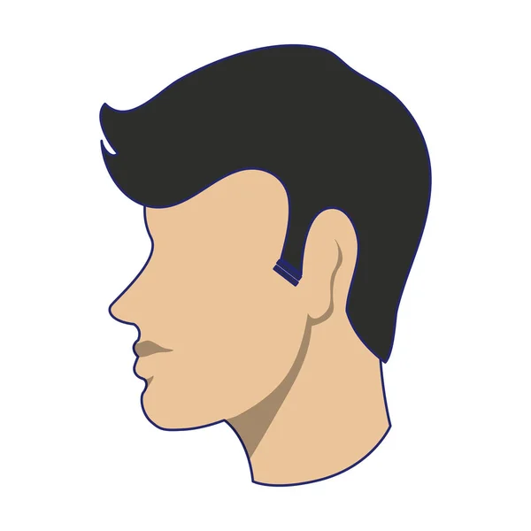 Hombre cabeza sin rostro avatar — Vector de stock