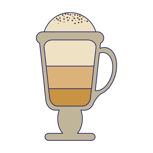 Kávé, capuccino kupa szimbólum — Stock Vector
