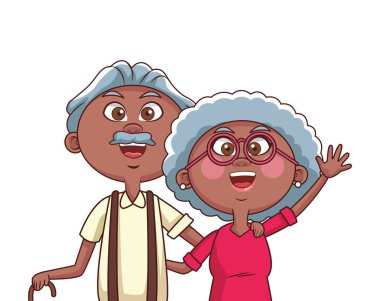 yaşlı çift baston