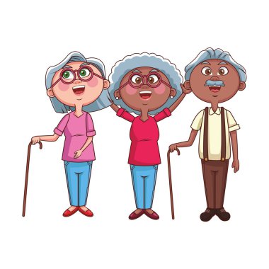 Yaşlı insanlar neşeli