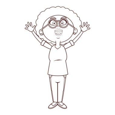 Büyükanne yaşlı kişi gözlük