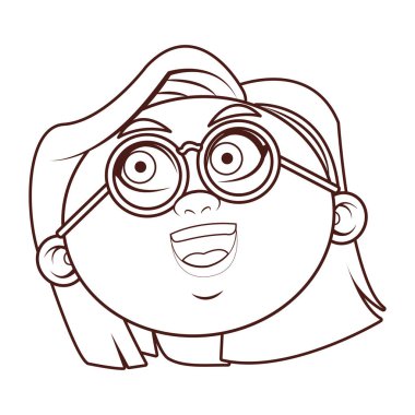 Büyükanne gözlükleri kafa