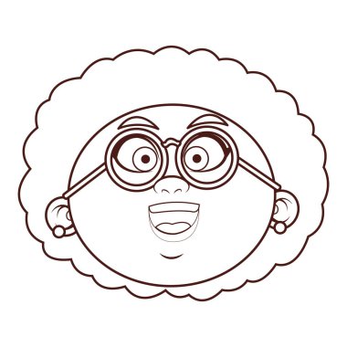 Büyükanne büyük gözlük kafa