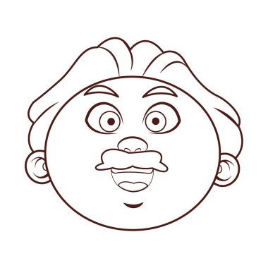 Yaşlı afro kafa Büyükbaba